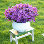24 Bundles Artificial Flowers for Outdoor Faux Plants for Spring Summer Decoration, UV Resistant Realistic Silk Plastic Fake Flowers Garden Porch Patio Balcony Yard Front Home Decor