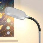 Brightech Litespan Titanium Silver LED Floor Reading Lamp, Energy Efficient, Adjustable Standing, 850-950 Lumens, 12W, 3-Year Warranty