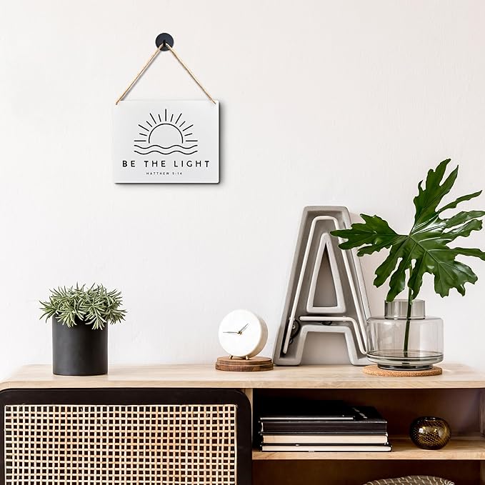 Lacosu Wall Pediments Bible Verses Wall Decor,Be The Light Sign,Matthew 5 14 Wall Decor Sign,Christian Wall Decor,Matthew 5 14 Gift,Christian Decor,Christian Gifts,10x8 Inches