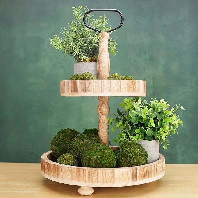 Decorative Moss Balls Set - Fake Moss Balls for Bowl Fillers, Centerpiece Decor, Home Decor, Vase Filler, Wedding Decor, Table Arrangement, Coffee Accents, DIY Crafts (Large - 3.2"-Set of 6)