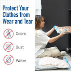 Spacesaver Vacuum Storage Bags with Hand Pump - Vacuum Seal Bags for Clothing, Comforters, Blankets - Reusable Compression Bags for Travel, Moving, Organization - 2S, 2M, 2L, 2XL Sizes - Pack of 8