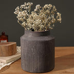 Rustic Vases for Home Decor. Ceramic Vase for Dining Table Decor. Terracotta Decorative Vase 6.1IN. ZSHLXM