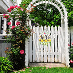 PETCEE Hello Summer Door Sign - 11.5"Farmhouse Sunflower Front Door Decor Welcome Hanger Wreaths for Home Office Summer Hanging Sign Wall Decorations Reusable Seasonal Sign for Kitchen Classroom Porch