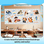 Hahafelt 1.3x39 ft Fabric Bulletin Board Roll Dalmatian Bulletin Board Spotted Dog Non-Woven Reusable Waterproof Erasable Wrinkle Resistant Fabric Roll for Background Decor DIY Craft