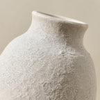 Ceramic Vase Set of 2 for Home Decor, 6.1"+8.23" Handcrafted Off-White Rustic Terracotta Vases, Vintage Farmhouse Decor, Minimalist Decorative Vases for Table Centerpiece Fireplace Nightstand