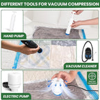 Vacuum Storage Bags,20Pack Vacuum Seal Bags for Clothing,Travel,Clothes,Comforters,Blankets,Pillows-4 Jumbo+4 Large+4 Medium+4 Small+4 Roll Up Space Saving Bag Hand Pump Inclued