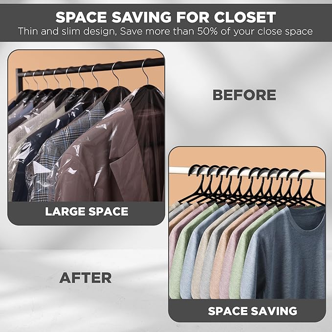 Utopia Home Clothes Hangers - Standard Plastic Hangers Space Saving - Durable Coat Hangers 20 Pack (Grey)