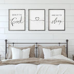 Set of 3 Framed Farmhouse Give it to God and Go to Sleep Signs 11x14” Above Bed Wall Decors for Bedroom Wood Signs (11x14 inches, Gray)