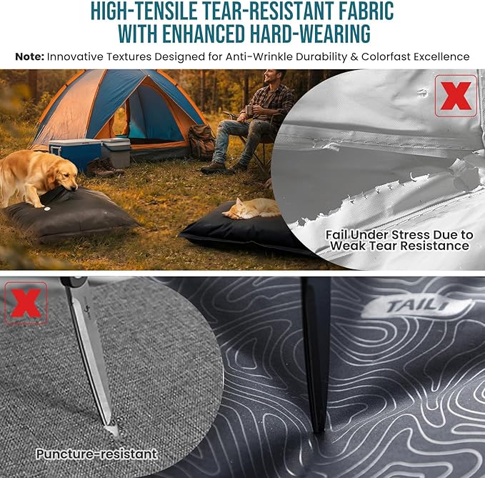 TAILI 5 Pack Outdoor Vacuum Storage Bags, Travel Compression Bags (39x29 inch), Tear-Proof Vacuum Seal for Camping, Cushion, Clothing, Waterproof, Wearproof, Punctureproof