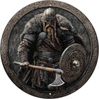Vintage Viking Warrior Sign Metal Sign Retro Round Tin Sign Aluminum Sign for Farmhouse Yard Home Bar Bedroom Wall Decor 8 Inch