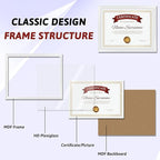 NEXCOVER Diploma Frame White 6 Pack, 8.5 x 11 Certificate Frame with HD Plexiglass, 8.5 by 11 Picture Frames for Documents, Photos, Posters, Artworks, Horizontal and Vertical Wall Display