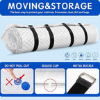 Storage Master Vacuum Storage Bag for Queen Full Size Mattress - Ideal for Memory Foam and Latex Up to 14 Inches - Designed for Easy Moving, Shipping and Storing with Straps (QUEEN/FULL)