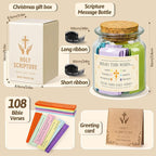 Bible Verse Jar for Women, Read Me When Bible Verses Jar, 108 Scripture Notes in Soft Morandi Colors, Christian Gifts for Women