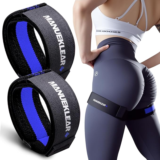 MANUEKLEAR Blood Flow Restriction Bands for Women Glutes Leg, Booty Bands for Women Butt Lift, BFR Occlusion Thigh Bands for Workout Squat Hip Building