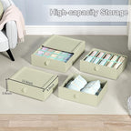 Underwear Organizer Drawer, 10 Cells Plastic Panties Drawer, Stackable Closet Organizer, Storage Box for Bras, Socks, Snacks, Green