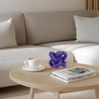 DOVDOV Purple Knot Sculpture, Triple Knot Statue, Purple Home Decor, Perfect for accenting Rustic-Style Coffee Tables, Living Room TV Stands, Dining Tables, and entryway Shelves.