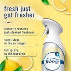 Febreze Air Mist, Air Freshener Spray, Odor Fighting Room Spray, Deodorizer for Home Bathroom Kitchen Office Apartment Dorm Room Classroom, Kitchen Odor Fighter Fresh Lemon Scent, 8.1oz, 3-pack
