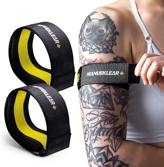 MANUEKLEAR Blood Flow Restriction Bands for Women Glutes Leg, Booty Bands for Women Butt Lift, BFR Occlusion Thigh Bands for Workout Squat Hip Building