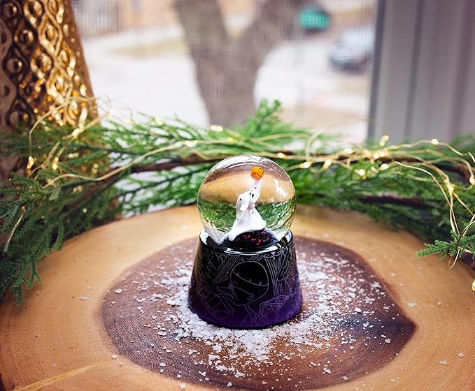 Disney The Nightmare Before Christmas Zero 3-Inch Mini Light-Up Snow Globe with Glitter Adults