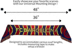 Magnetic Sports Scarf Wall Display (Black)