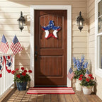 VeriNatural 4th of July Decorations - 19" Patriotic Red White and Blue Star Garland - Independence Day Tinsel Garland for Indoor Outdoor,Golf Cart, Party,Door and Wall Hanging Decor