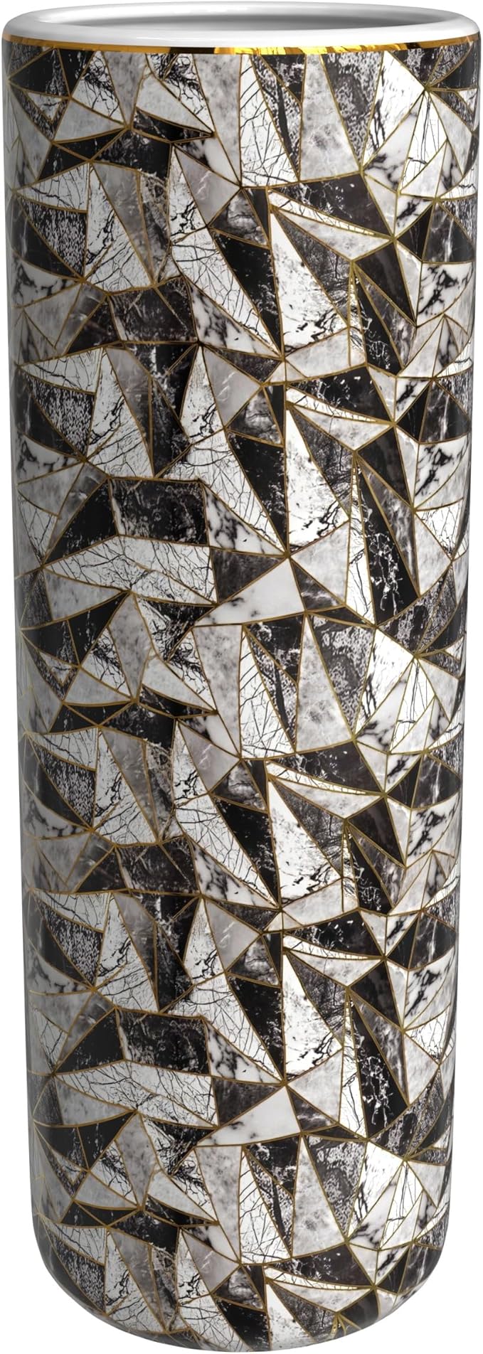 Red Lantern 24" Marble & Gold Design Umbrella Stand