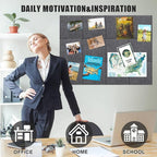 Large Cork Board Alternative 48" X 36" Bulletin Board - 12 Pack Removable Felt Wall Tiles with 30 pushpins, Large Cork Boards for Walls Cork Board for Office Pin Board Tack Board - Dark Gray
