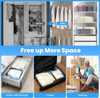 6Pack Thickened Space Saver Vacuum Storage Bags Jumbo for Clothes with Hand Pump, Vacuum Sealed Bags for Clothing, Comforters and Blankets
