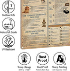 Dog Grooming Knowledge Metal Signs Poster, Vintage Decorations Wall Art Decor 16x12 Inches