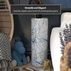 Red Lantern 24" Abstract Blue & Silver Umbrella Stand