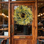 26'' Large Lavender & Eucalyptus Wreath for Front Door Window - Artificial Eucalyptus Leaves Greenery Outdoor Wreath for Wedding Farmhouse Porch Wall Room Home Decor (Yellow)