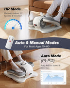 MERACH Under Desk Elliptical Machine, Leg Exerciser While Sitting for Seniors with Remote Control & 12-Speeds, Quiet Portable Electric Seated Pedal Exerciser Machine for Home Office