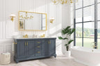 Keonjinn Gold Bathroom Mirror 48 x 30 Inch, Gold Trimmed Bathroom Wall Mirror, Large Brushed Metal Frame Mirrors for Over Sink, Modern Farmhouse Vanity Rectangle Mirrors(Horizontal/Vertical)