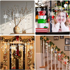 Crystal Ornaments Christmas Tree Decorations - 21pcs Christmas Tree Ornaments Sparkling Dazzling Festival Party Decoration Crystal Snowflake Design Hanging Ornament Holiday Season Home Decor