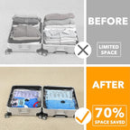 SpaceAid Travel Vacuum Bags for Luggage with Electric Pump, 21 Pack Vacuum Seal Bags for Clothing Travel, Space Saver Compression Bag for Backpack and Suitcase