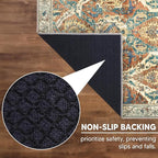 Keen Home Design 5x7 Rug - Machine Washable Area Rug with Non-Slip Backing, Ideal for Living Room, Dining Room, Bedroom - Vintage, Easy Clean, Durable, Low Pile Rug - (5' x 7')