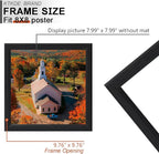 KTKDE 8x8 Picture Frame Set of 5, Black Wooden frames, Wall Hanging for Tapletop Display, Best Square Photo Frame Studio Gallery for Photos, Posters & Art Prints