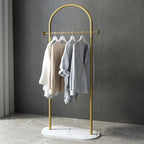 Freestanding Clothing Rack with Marble Base,Modern Arch Gold Garment Rack for Small Spaces,Sturdy Metal Coat Rack,Clothes Racks for Hanging Clothes in Bedroom,Closet,Entryway,Boutique Display
