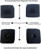 Magnetic Sports Scarf Wall Display (Black)
