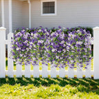 Artificial Hanging Flowers Plants for Outdoor Spring Decoration, 2 PCS Fake Silk Daisy Flower Planter UV Resistant Look Real for Outside Patio Porch Home Summer Decor (Purple)