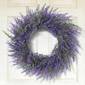 26" Lavender & Eucalyptus Wreath for Front Door - All Season Artificial Wreath for Spring and Summer, Indoor Outdoor Wall, Porch, Window, Rustic Farmhouse Home Decor