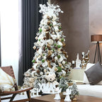 Sea Team 25-Pack Flocked Velvet Christmas Tree Ball Ornaments Set, Decorative Hanging Baubles, Shatterproof Plastic Decorations for Xmas Tree, Wreath, Garland, 60mm/2.36 Inches, Prairie Fall