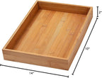 YBM HOME & Kitchen Bamboo Drawer Organizer Box 14" Lx10 Wx2 H #319