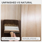 Homeforia 20 inch Wood Floating Shelves, High End Solid Natural Wood 20inch Floating Shelf for Wall Mounted, Unfinished Wooden 20in Floating Shelves, Heavy Duty Bracket, 20 X 6.5 X 1.75 inch, Set of 4
