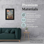 Creative Picture Frames 10.5 x 13.12 Magazine Frame with Full-Strength Glass, Holds Up To A 1/4" Thick Media with Installed Hangers for Easy Mounting, 12x14 Manhattan Black Frame with Black Mat