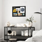 DAHAPYBOO Cork Board with Linen Black 2Pack,Bulletin Board 23"x17", Corkboards for Office Home School Message Board or Vision Board Decoration.