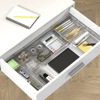 Simple Houseware 30 PCS Clear Plastic Drawer Organizers Set, 5-Size for Makeup, Bathroom, Bedroom and Office