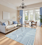 Lahome Abstract Washable Area Rugs 5x7, Soft Blue Rugs for Living Room Ultra-Thin Non-Shedding Bedroom Rug, Modern Throw Rug Large Carpet for Dining Room Classroom Office(5'x7',Blue/White)