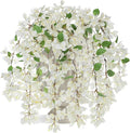 33.5" Bougainvillea Artificial Flowers Fake White Flowers, UV Resistant Long Sprays Artificial Bougainvillea Flowers for Indoor & Outdoor Decor, 3PCS Faux Hanging Flower for Home Room Wedding Porch