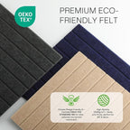 MaxGear Large Cork Boards for Walls 36" x 24", Earth Brown Felt Bulletin Board Tiles for Office Decor, 6 Pack Felt Wall Tiles with Slat Paneling, Push Pin Board Home Wall Organizer